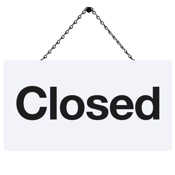 Picture of a closed sign