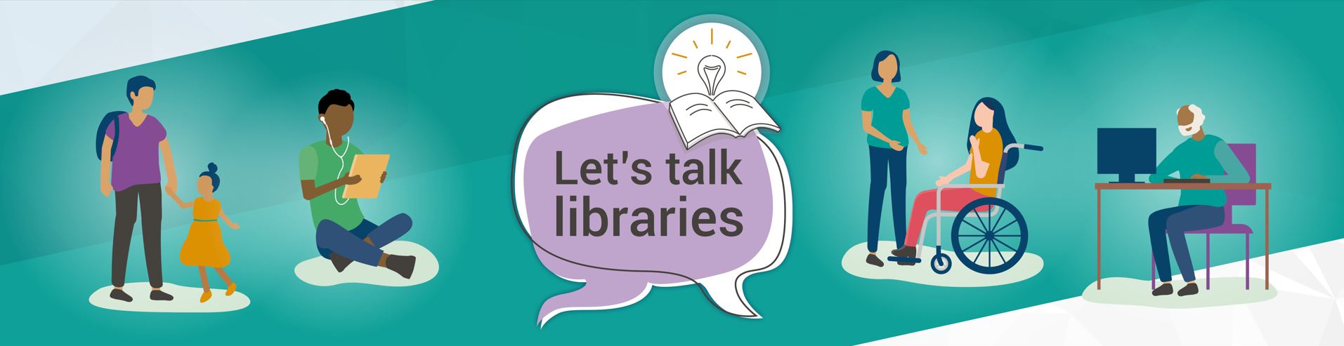 This image shows the Let's Talk Libraries logo.