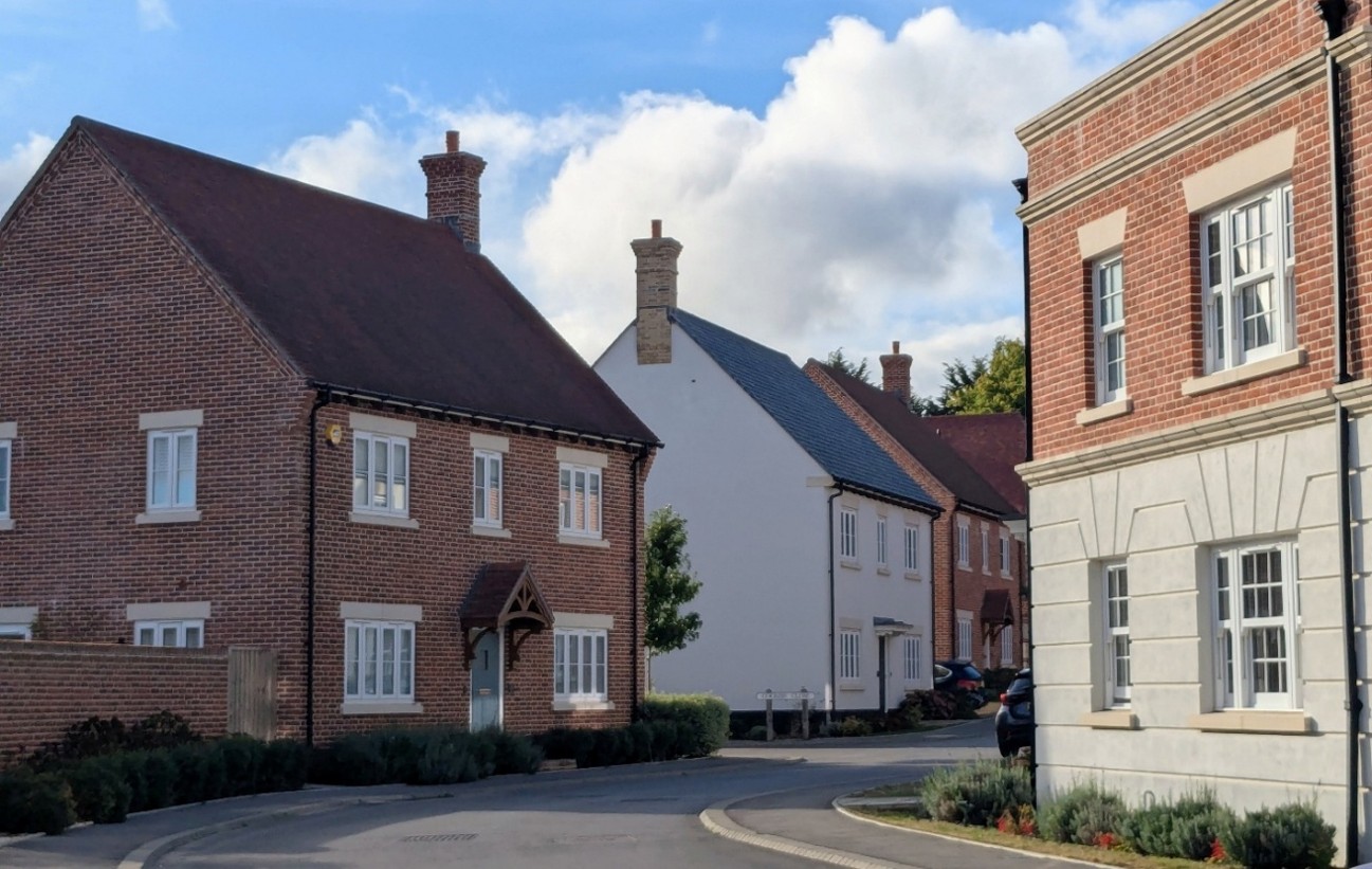 Photo of new homes in Dorset.